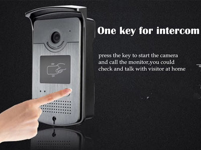 Video Intercom Access Control System Door Camera Waterproof 1000TVL RFID Electric Door Lock 7" Video Door Phone Entry System
