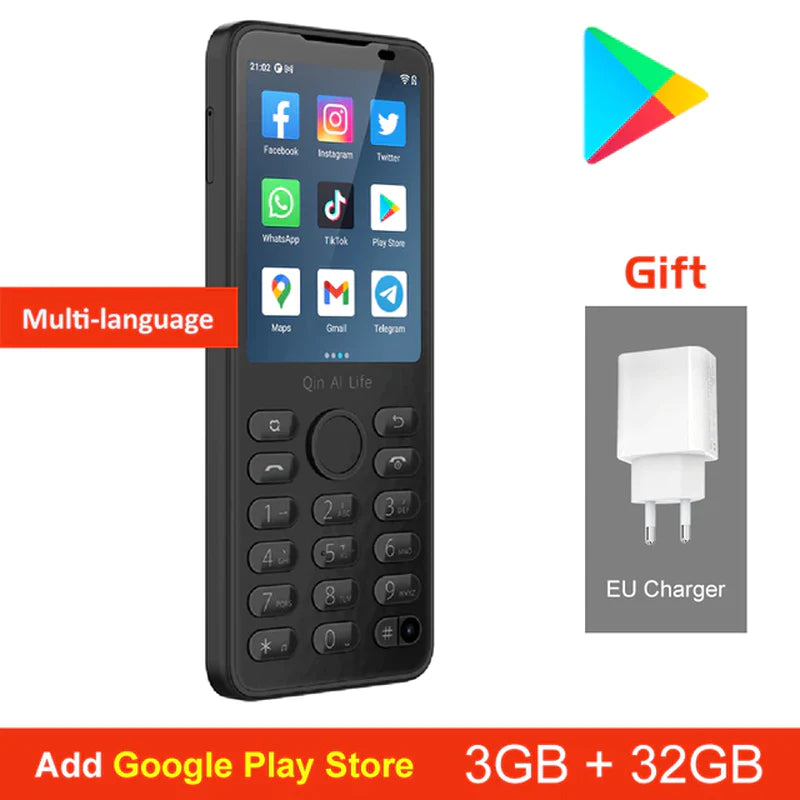 New Qin F21 Pro Smart Touch Screen Phone Wifi 5G+2.8 Inch 3GB + 32GB / 4GB 64GB Bluetooth 5.0 480*640 Global Verison Phone