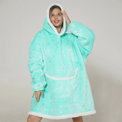 Oversized Hoodie Blanket for Adults and Children, Wearable TV Blankets, Warm Fleece Blanket, Hoody Blanket Koc Mantas Gown