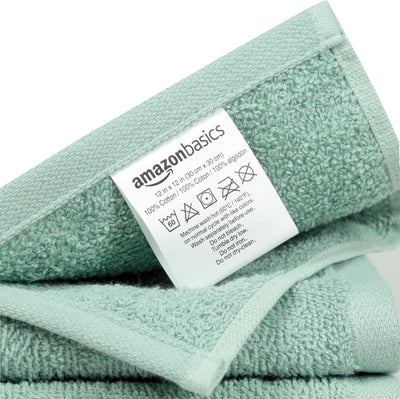 Terry Cotton Washcloths - Pack of 24, Seafoam Green