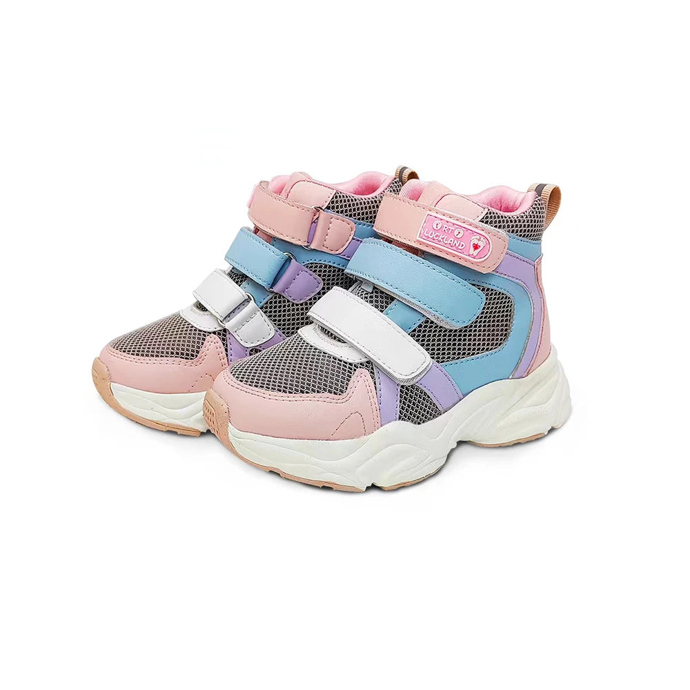 Girl Children Sneakers Orthopedic Shoes for Kid Leather Toddlers Ankle Support Flatfeet Orthotics Footwear 2-7 Year