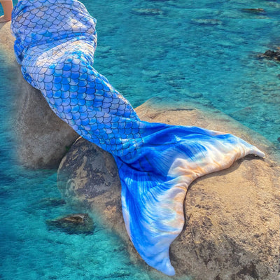 Shark Mermaid Tail Blanket for Children and Kids, Sleeping Sack, Sofa Bed Throw, Adult Bed Blanket