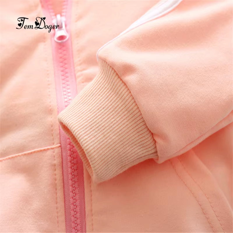 2018 Autumn Fashion Baby Girl Clothes Cotton Long Sleeve Solid Zipper Jacket+Pants 2Pcs Bebes Tracksuit Baby Boy Clothing Set