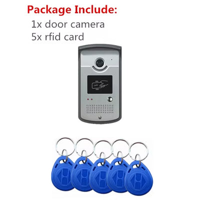 Video Intercom Access Control System Door Camera Waterproof 1000TVL RFID Electric Door Lock 7" Video Door Phone Entry System