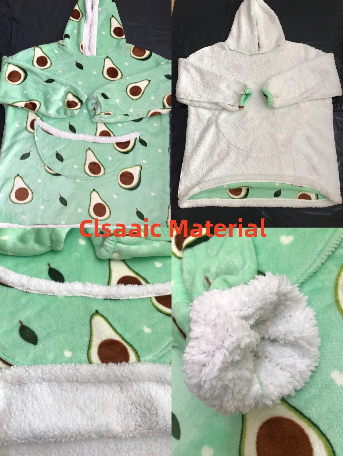 Oversized Hoodie Blanket for Adults and Children, Wearable TV Blankets, Warm Fleece Blanket, Hoody Blanket Koc Mantas Gown