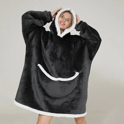 Oversized Hoodie Blanket for Adults and Children, Wearable TV Blankets, Warm Fleece Blanket, Hoody Blanket Koc Mantas Gown