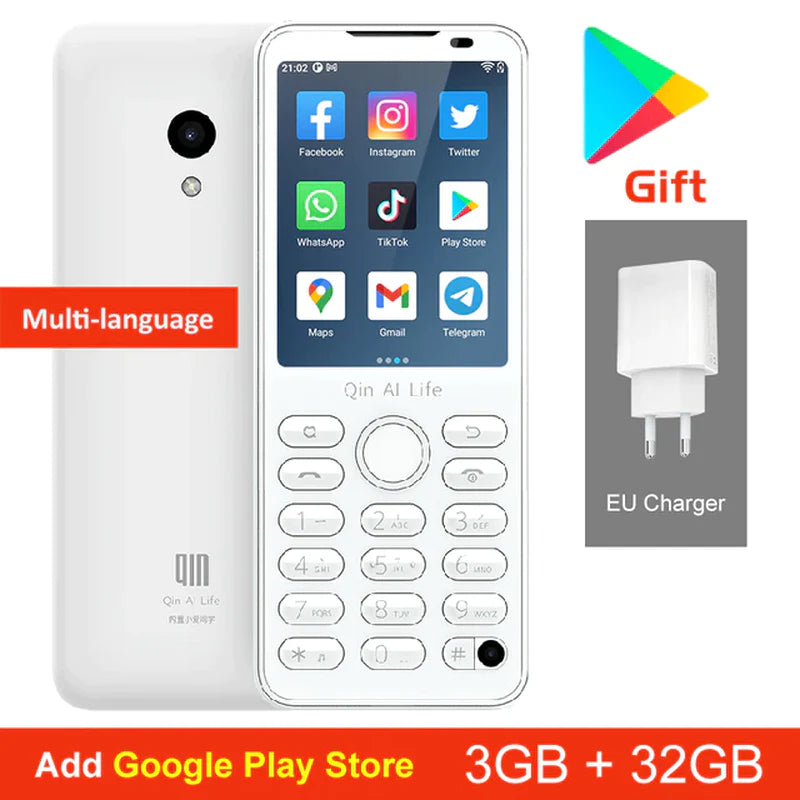 New Qin F21 Pro Smart Touch Screen Phone Wifi 5G+2.8 Inch 3GB + 32GB / 4GB 64GB Bluetooth 5.0 480*640 Global Verison Phone