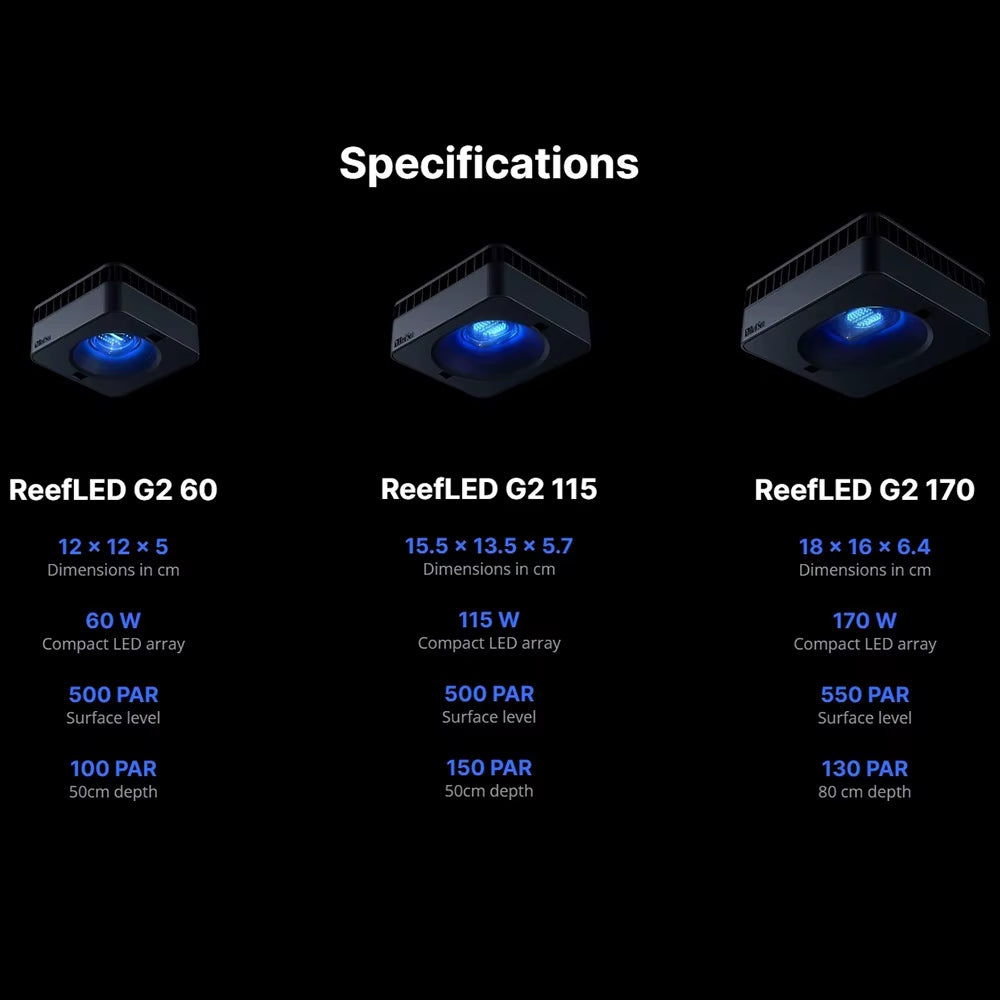 Redsea Reefled G2 Series New Version Smart WIFI Coral Aquarium Saltwater Light Red Sea G2 60 115 170